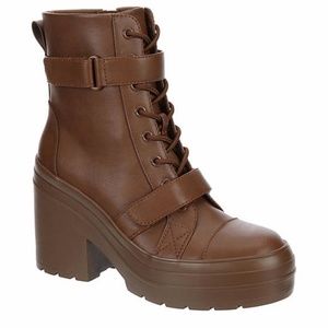 LIMELIGHT WOMENS JAZZIE LACE UP BOOT - COGNAC